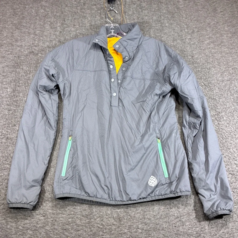 Stio Lofted Pullover Jacket Womens‎ Small Gray Polartec Primaloft Insulated